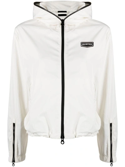 Duvetica Logo-patch Hooded Jacket In White