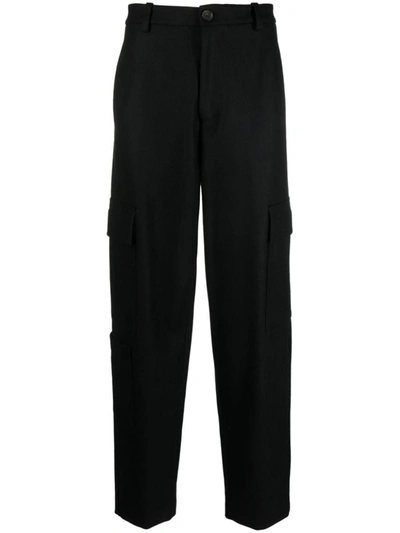Erika Cavallini Tapered Cargo Trousers In Black