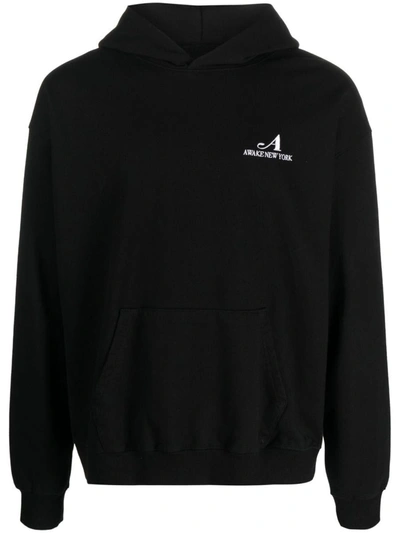 Awake Ny Logo Hoodie In Black