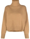 Filippa K Wool Turtleneck Sweater In Brown