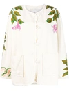 FORTE FORTE FORTE_FORTE EMBROIDERY WOOL TWILL SHORT COAT