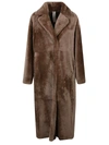 Furling By Giani Brown Long Coat In Camel