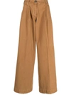 Gabriele Pasini High-waisted Wide-leg Trousers In Brown