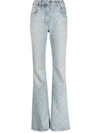 Givenchy 4g Logo Bootcut Jeans In Clear Blue