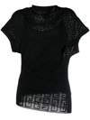Givenchy 4g Jacquard T-shirt In Black