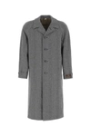 Gucci Long Houndstooth Wool Coat With Peaked Lapels In Printed