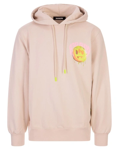 Barrow Dove Hoodie With Front And Back Graphic Print In Neutral