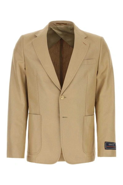 Gucci Jackets And Waistcoats In Camel