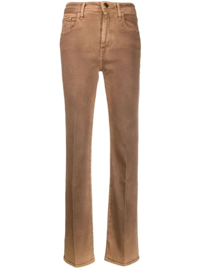 Jacob Cohen Kate Straight Leg Trousers In Brown