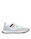Hugo Boss White Runner Style Hybrid Sneakers With Eva Rubber Sole