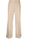 LANVIN LANVIN MID-RISE CROPPED WOOL TROUSERS