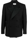 Maison Margiela Double-breasted Grain De Poudre Wool And Mohair-blend Blazer
