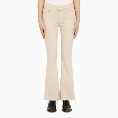 Mother The Weekender Fray Jeans In Beige