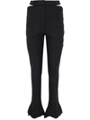 Mugler Black Cutout Trousers In Black