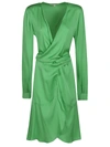 Nouvelle/silk95five Short Silk Dress In Green
