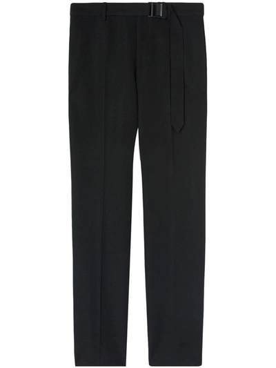 OFF-WHITE OFF-WHITE BELTED SLIM-FIT TROUSERS