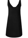 P.a.r.o.s.h Mini Dress Shift V-neck Above-knee In Black