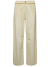 PALM ANGELS PALM ANGELS IVORY COTTON JEANS