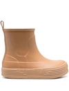 Palm Angels Round-toe Ankle Boots In Camel