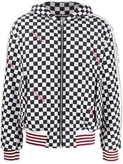 Palm Angels Zip-up Hooded Jacket In Multi-colored