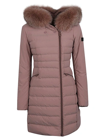 Peuterey Down Jacket With Fur  Seriola ml 04 Fur In Pink