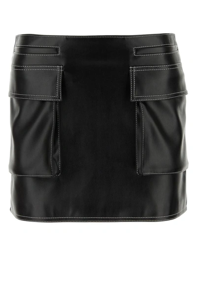 Philosophy Di Lorenzo Serafini Faux-leather Mini Skirt In Black  