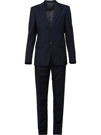Prada Slim Fit Two Piece Suit In Blue