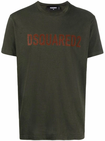 Dsquared2 Logo-print Short-sleeve T-shirt In Green