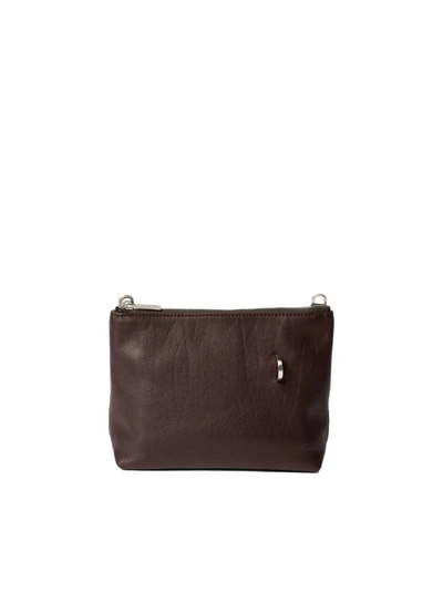 Rick Owens Small Adri Hand Bag In Viola Leather In 04 Brown