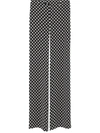Saint Laurent Silk Trousers In Black