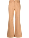 SEE BY CHLOÉ SEE BY CHLOÉ COTTON BLEND FLARED TROUSERS