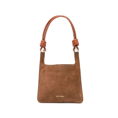 Siedres Mini Galli Suede Shoulder Bag In Brown