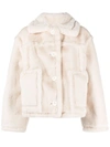 Stand Studio Off-white Xena Faux-shearling Jacket In White