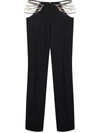 Stella Mccartney Ultra Low Rise Chain Trousers In Black