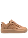 Stella Mccartney Stella Mc Cartney S Wave Embroidered Sneakers In Beige