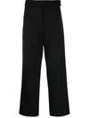 Studio Nicholson Wool Blend High Waist Trousers In Black