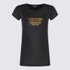 Tom Ford Silk Crew Neck Slim Fit T-shirt Graphic Print In Black