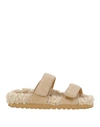 Gia Borghini "alvine" Open Toe Flat Sole Sandals In Neutral