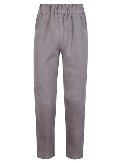 VIA MASINI 80 VIA MASINI 80 ELASTIC WAIST SUEDE TROUSERS
