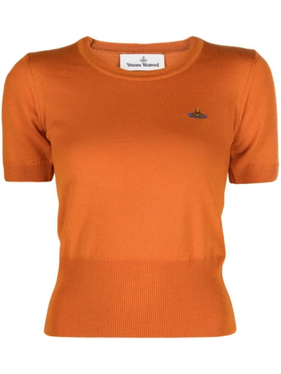 Vivienne Westwood Logo Cotton T-shirt In Orange