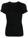 Isabel Marant Crew-neck Fine-ribbed T-shirt In Black