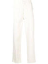 Palmes White Broom Straight-leg Trousers In White