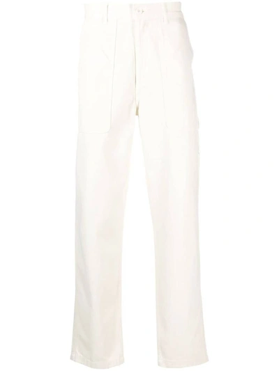 Palmes White Broom Straight-leg Trousers