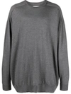 Société Anonyme Sadrsa Round-neck Virgin-wool Jumper In Grey