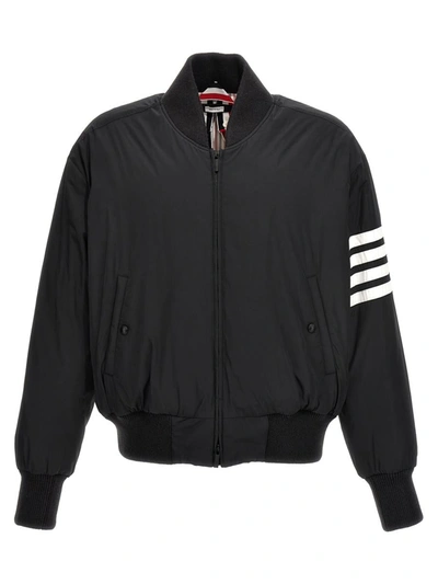 Thom Browne 4-bars Bomber Jacket In Gris