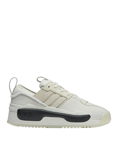 Y-3 Rivalry Low Top Sneakers In Off_white_wonder_white_white_tint