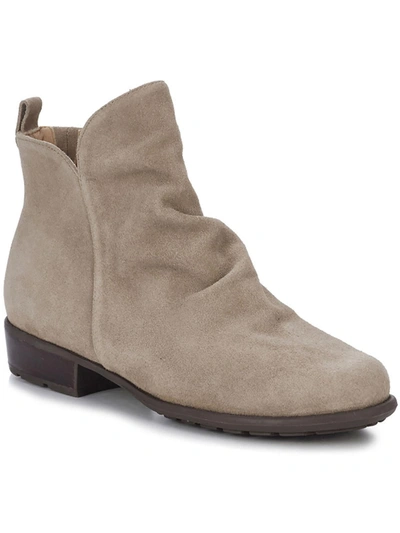 Walking Cradles Lilith Womens Suede Ankle Booties In Grey