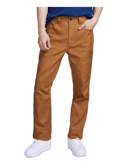 Caterpillar Mens Utility Canvas Cargo Pants In Gold