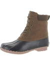WEATHERPROOF VINTAGE ADAM II MENS FAUX LEATHER ROUND TOE COMBAT & LACE-UP BOOTS