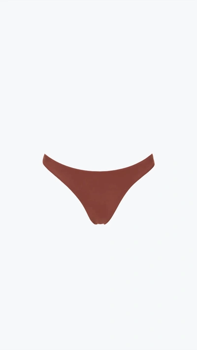 Anemos Eighties High Cut Bikini Bottom In Umber In Sienna